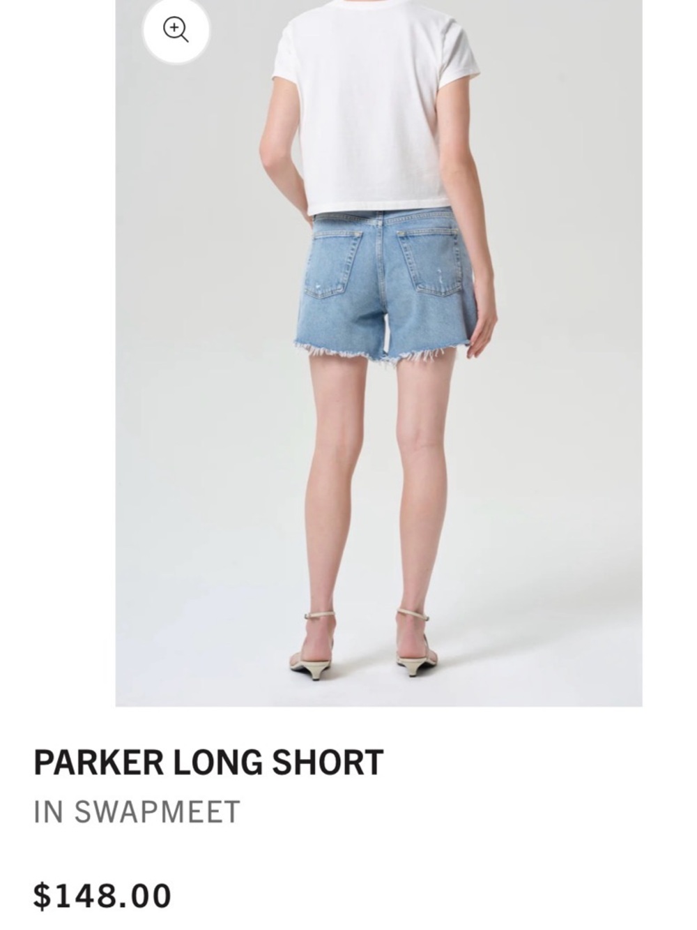 Agolde Parker long - Denim Cutoff Shorts - Picture 6 of 6